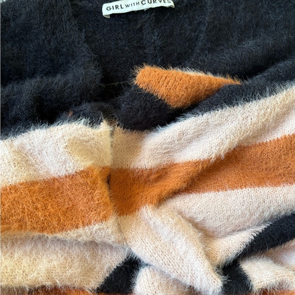 Girl With Curves Striped Duster Cardigan (M) - Picture 7 of 8